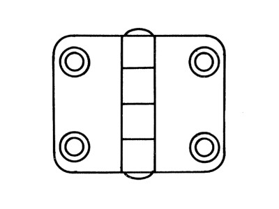 SCHARNIER RVS 37X38,5X2 MM