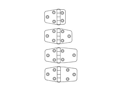 SCHARNIER RVS 84X38,5X2 MM